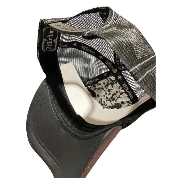 Affliction X Ozzy Osborne Vintage New Double Skull Brown Hat Adult OSFM Y2K Cap - Picture 2 of 6